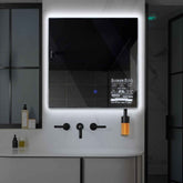 Specchio LED Quadrato | Pulsante touch | Luce bianca fredda - Reyze Serie Motivated Modello 5